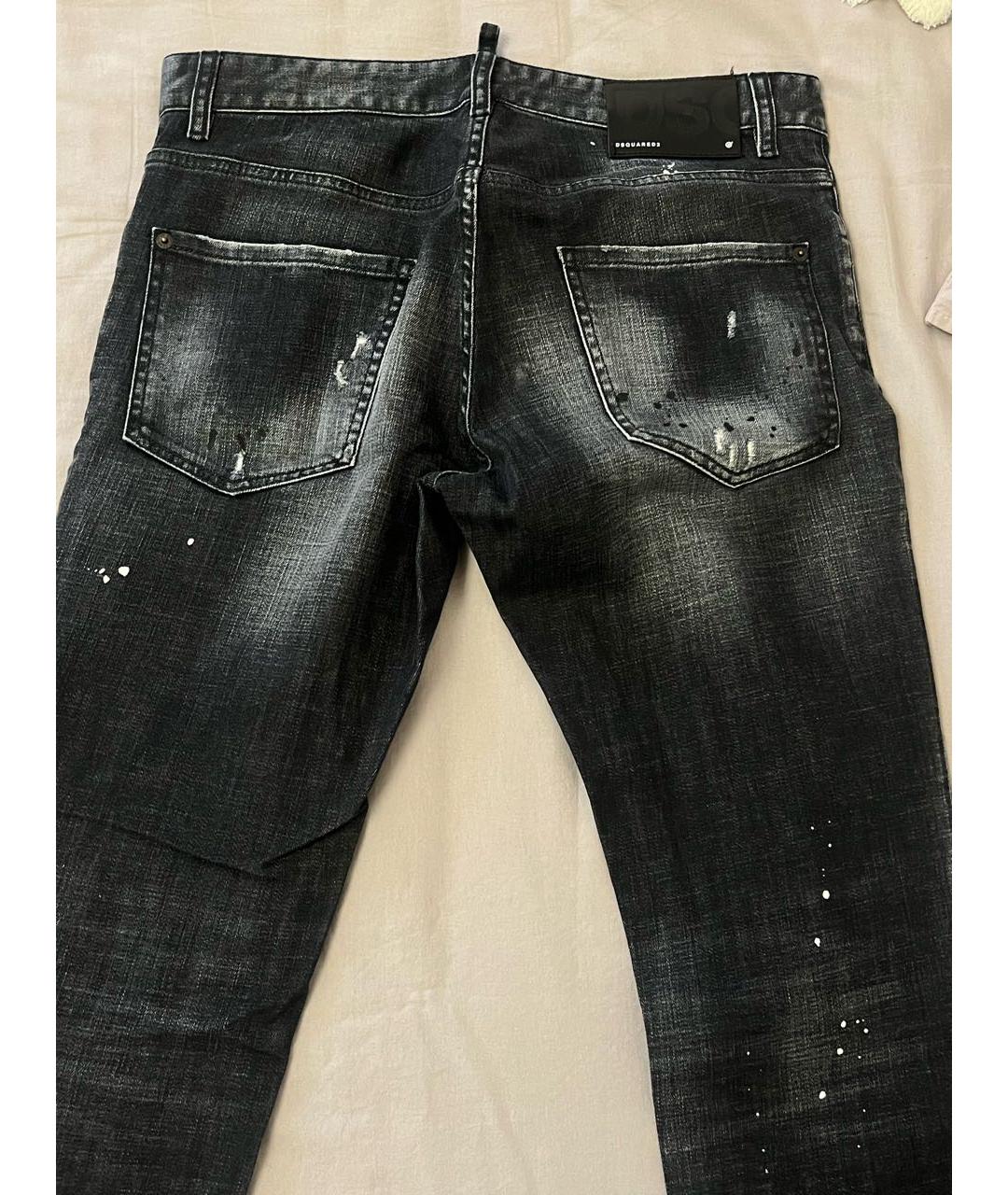 DSQUARED2 Черные хлопковые джинсы скинни, фото 6