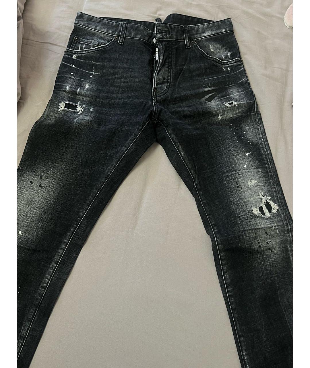DSQUARED2 Черные хлопковые джинсы скинни, фото 2