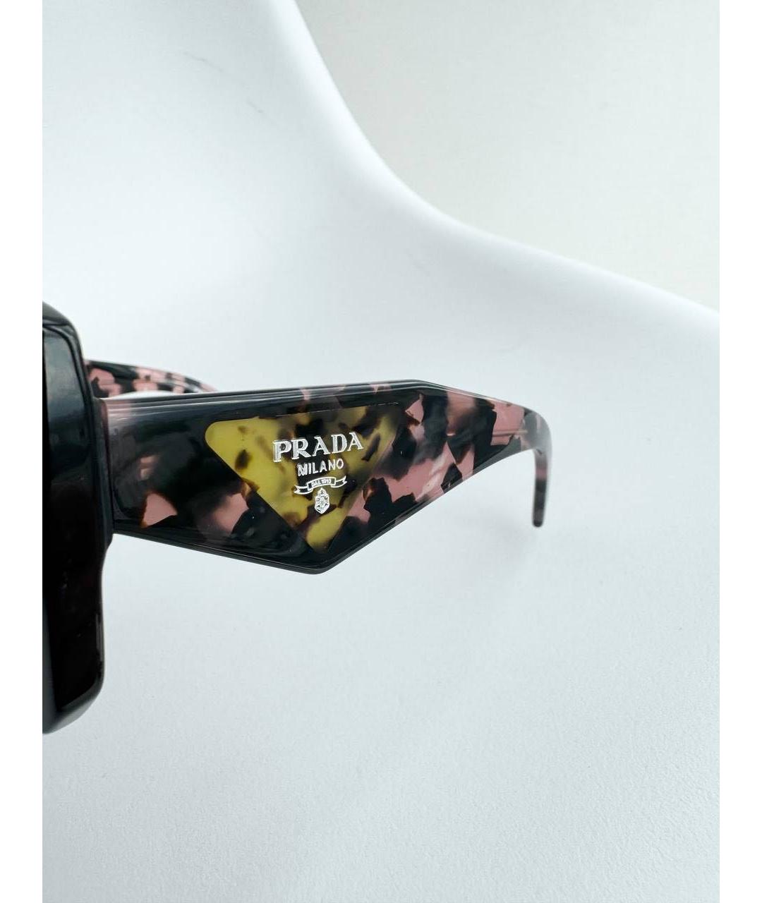 PRADA Черные пластиковые солнцезащитные очки, фото 8