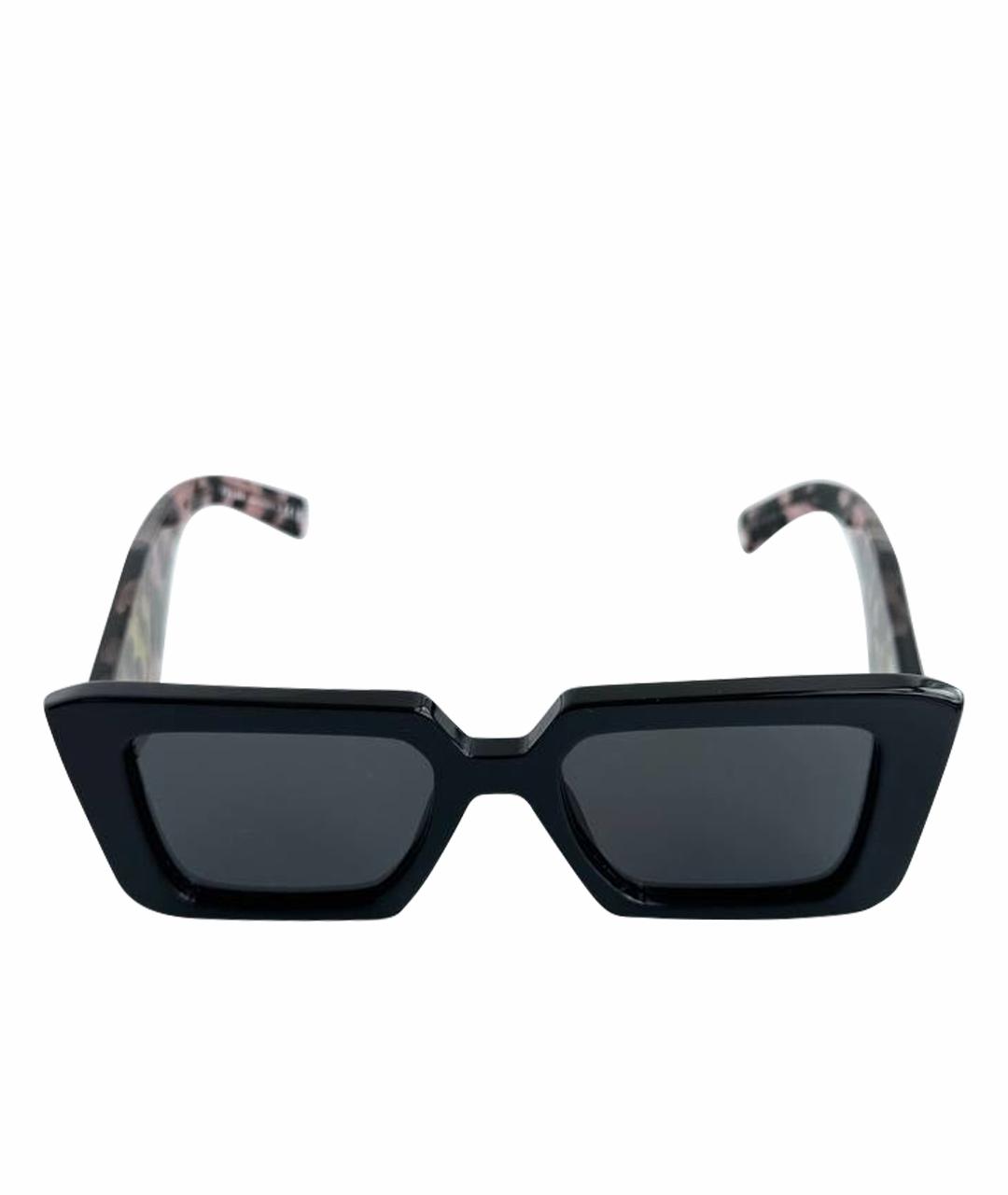 PRADA Черные пластиковые солнцезащитные очки, фото 1