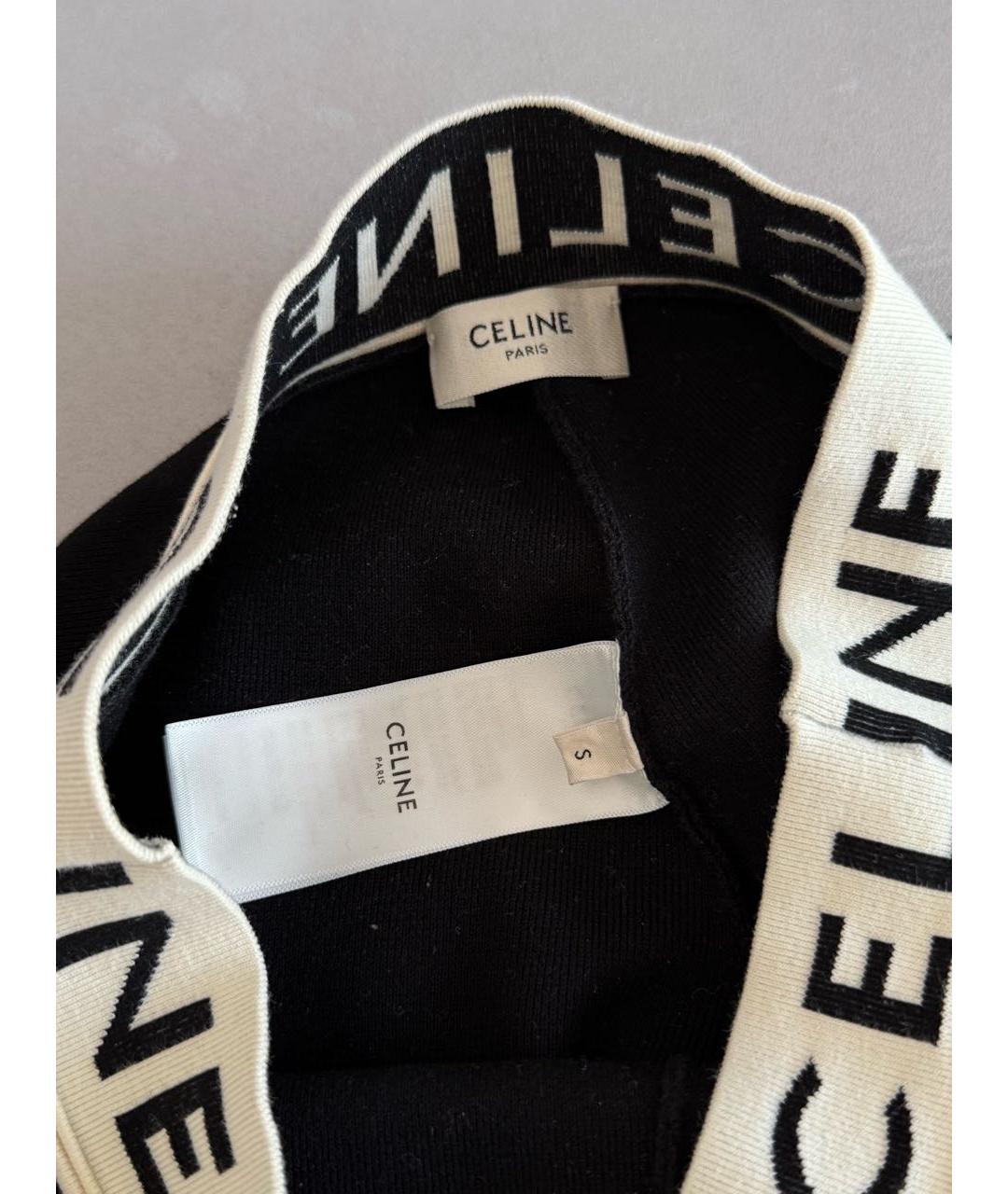 CELINE Черные хлопковые леггинсы и велосипедки, фото 4