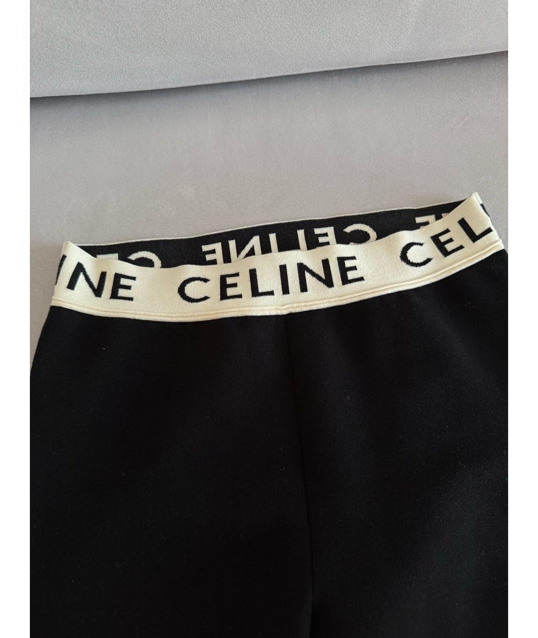 CELINE Черные хлопковые леггинсы и велосипедки, фото 3