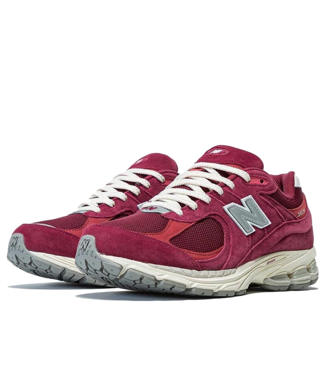 NEW BALANCE Бордовые кожаные низкие кроссовки / кеды, фото 2