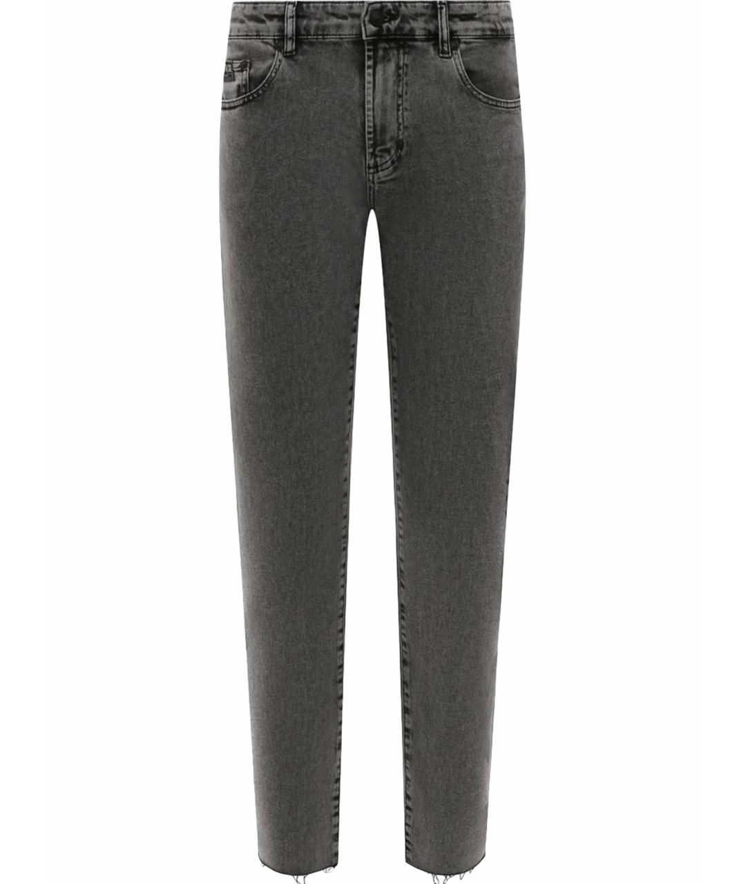 VERSACE JEANS COUTURE Серые хлопко-эластановые джинсы скинни, фото 1