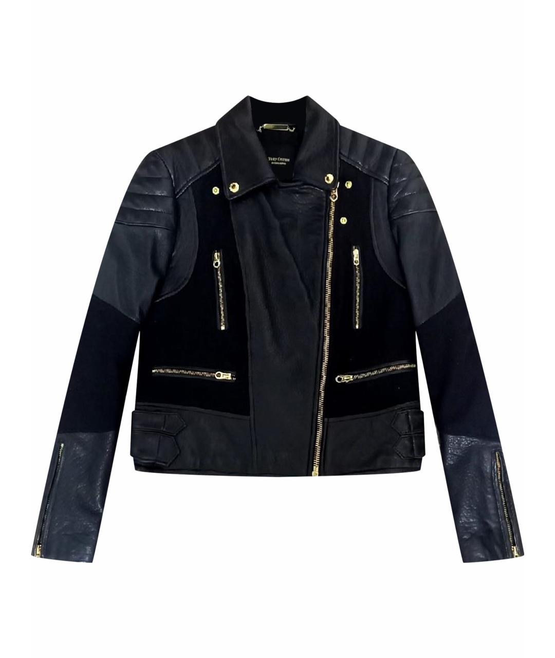 JUICY COUTURE Черная кожаная куртка, фото 1