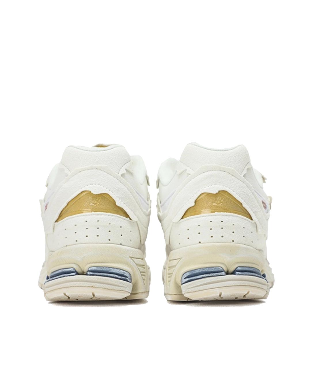 NEW BALANCE Белые кожаные низкие кроссовки / кеды, фото 3