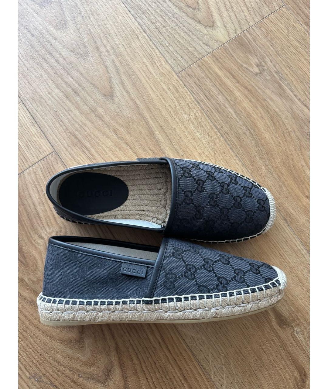 GUCCI Темно-синие текстильные эспадрильи, фото 8