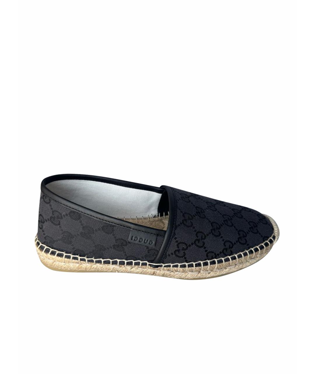 GUCCI Темно-синие текстильные эспадрильи, фото 1