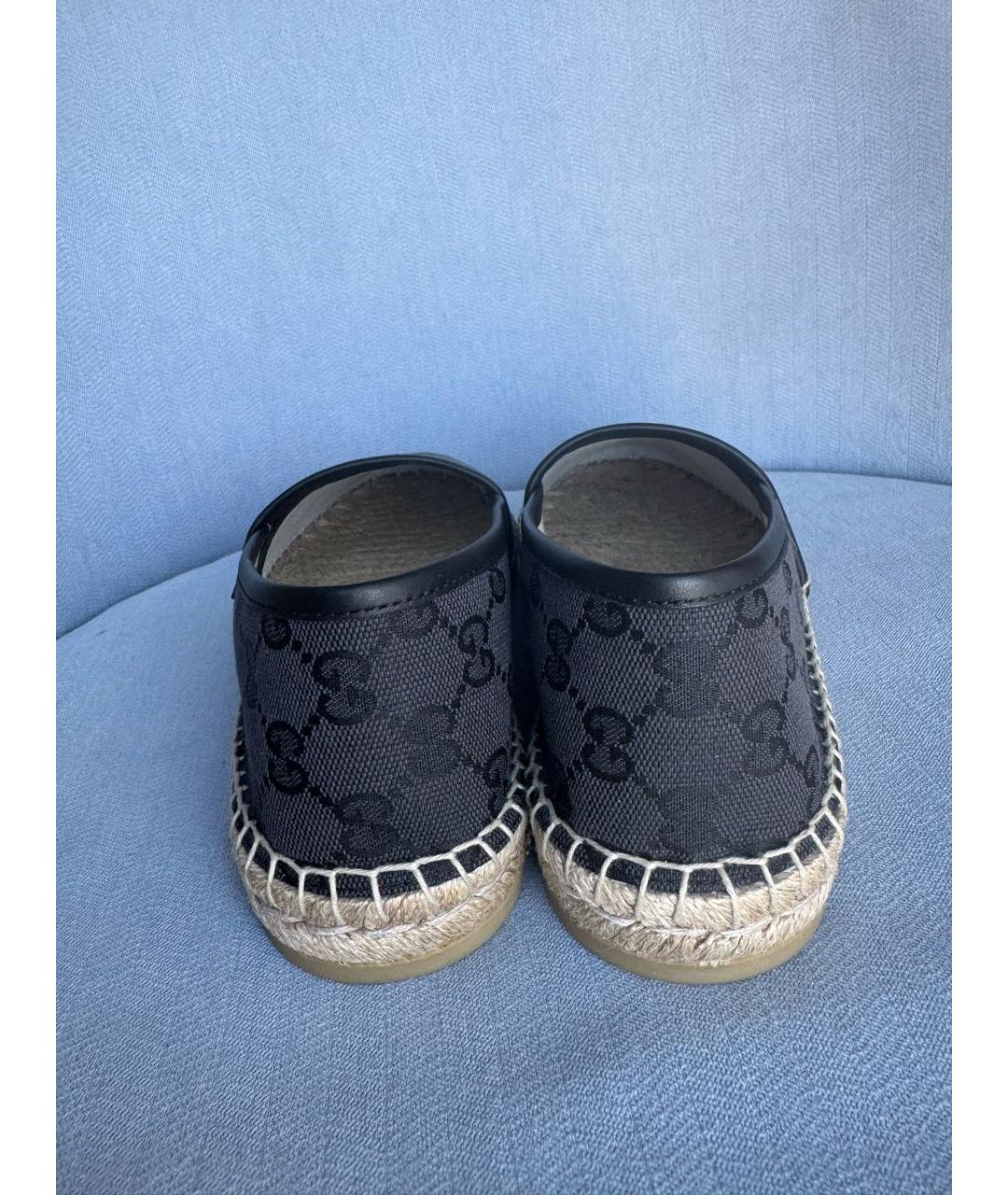 GUCCI Темно-синие текстильные эспадрильи, фото 3