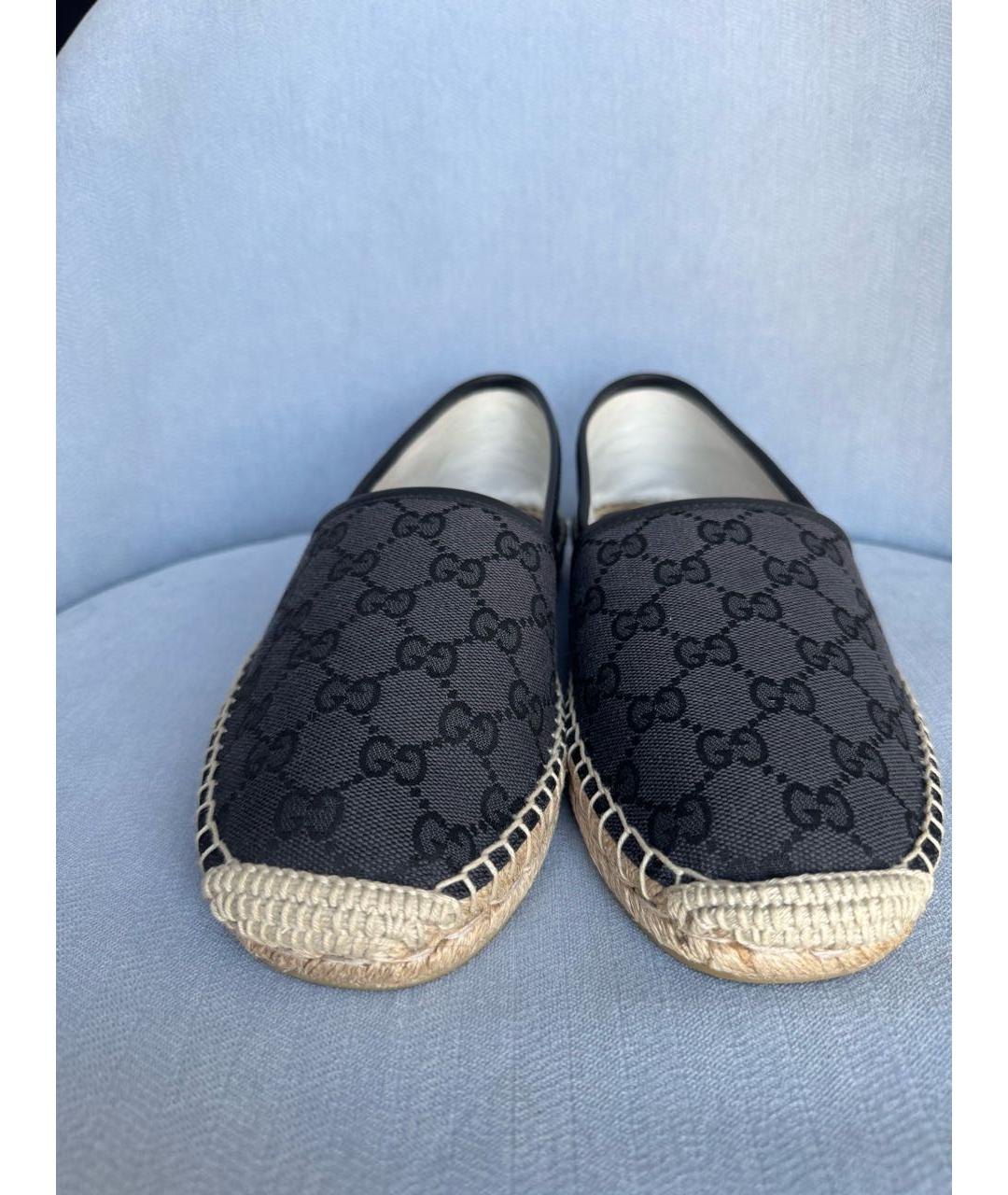 GUCCI Темно-синие текстильные эспадрильи, фото 2