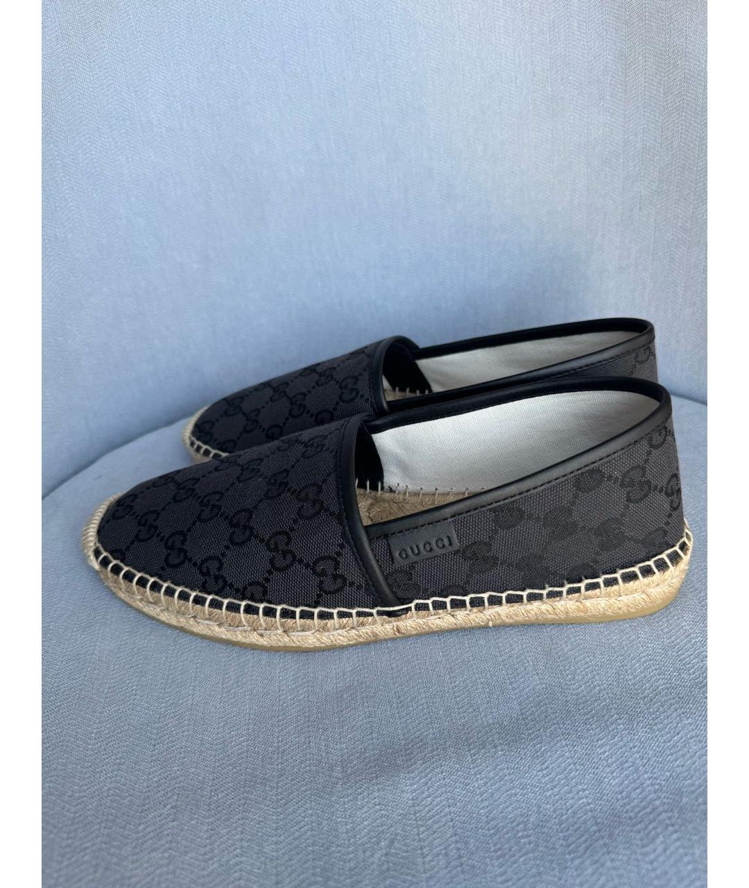 GUCCI Темно-синие текстильные эспадрильи, фото 6