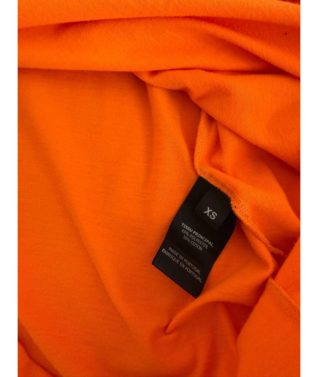VETEMENTS Оранжевая хлопковая футболка, фото 5