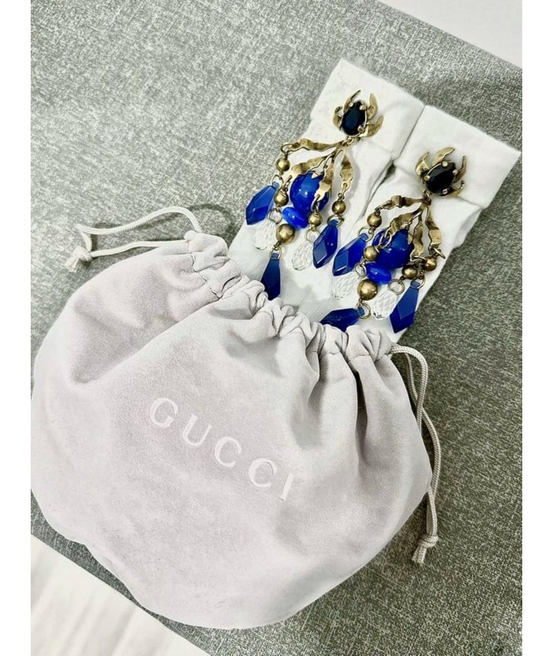 GUCCI Золотые латунные серьги, фото 4