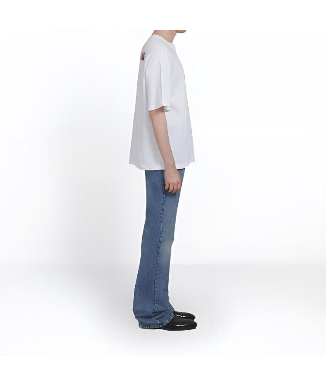 BALENCIAGA Белая хлопковая футболка, фото 3