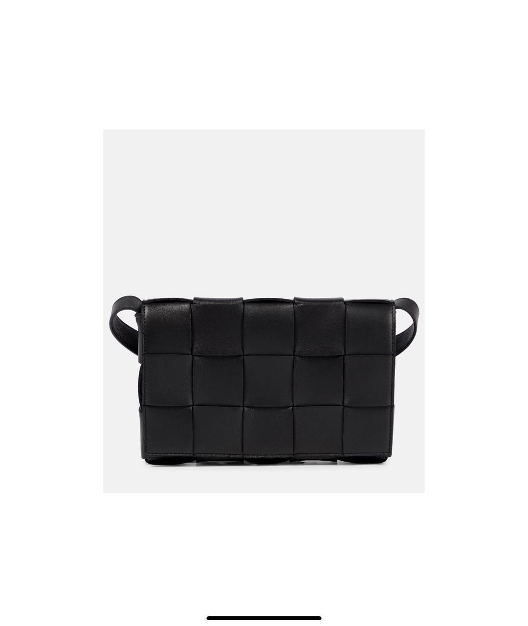 BOTTEGA VENETA Черная кожаная сумка через плечо, фото 5