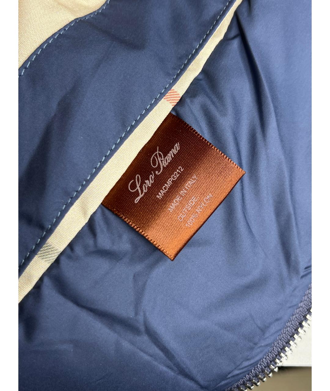 LORO PIANA Темно-синяя шелковая куртка, фото 6