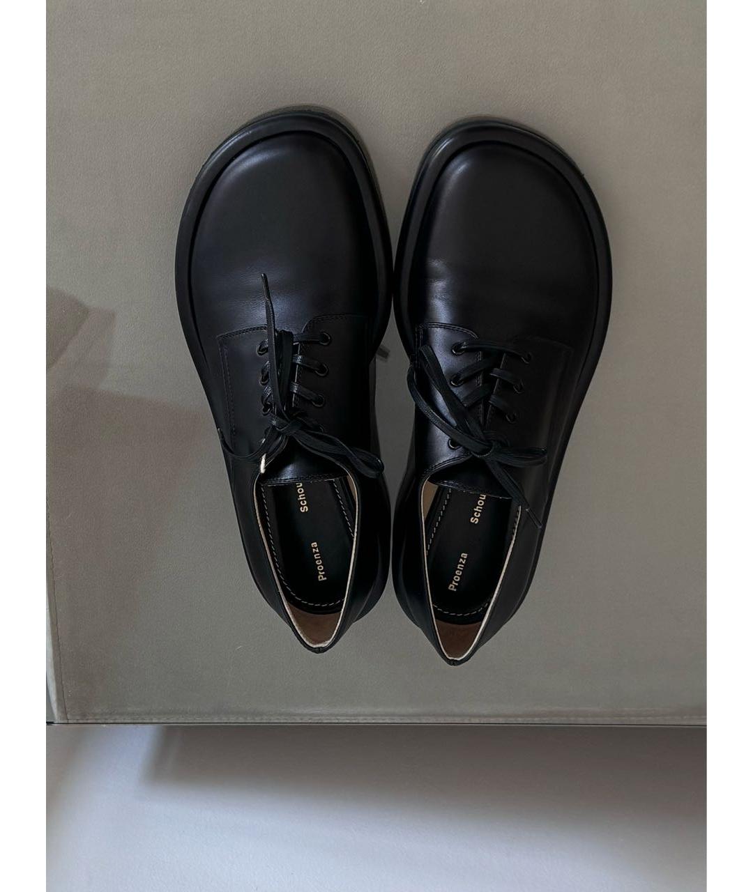 PROENZA SCHOULER Черные кожаные брогги и оксфорды, фото 3