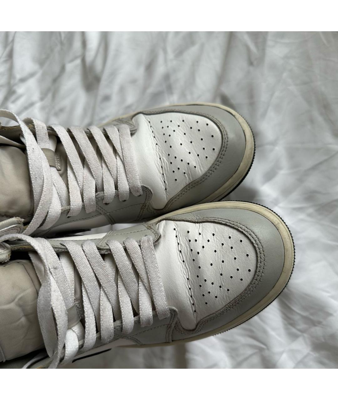 NIKE Серые кожаные кроссовки, фото 5