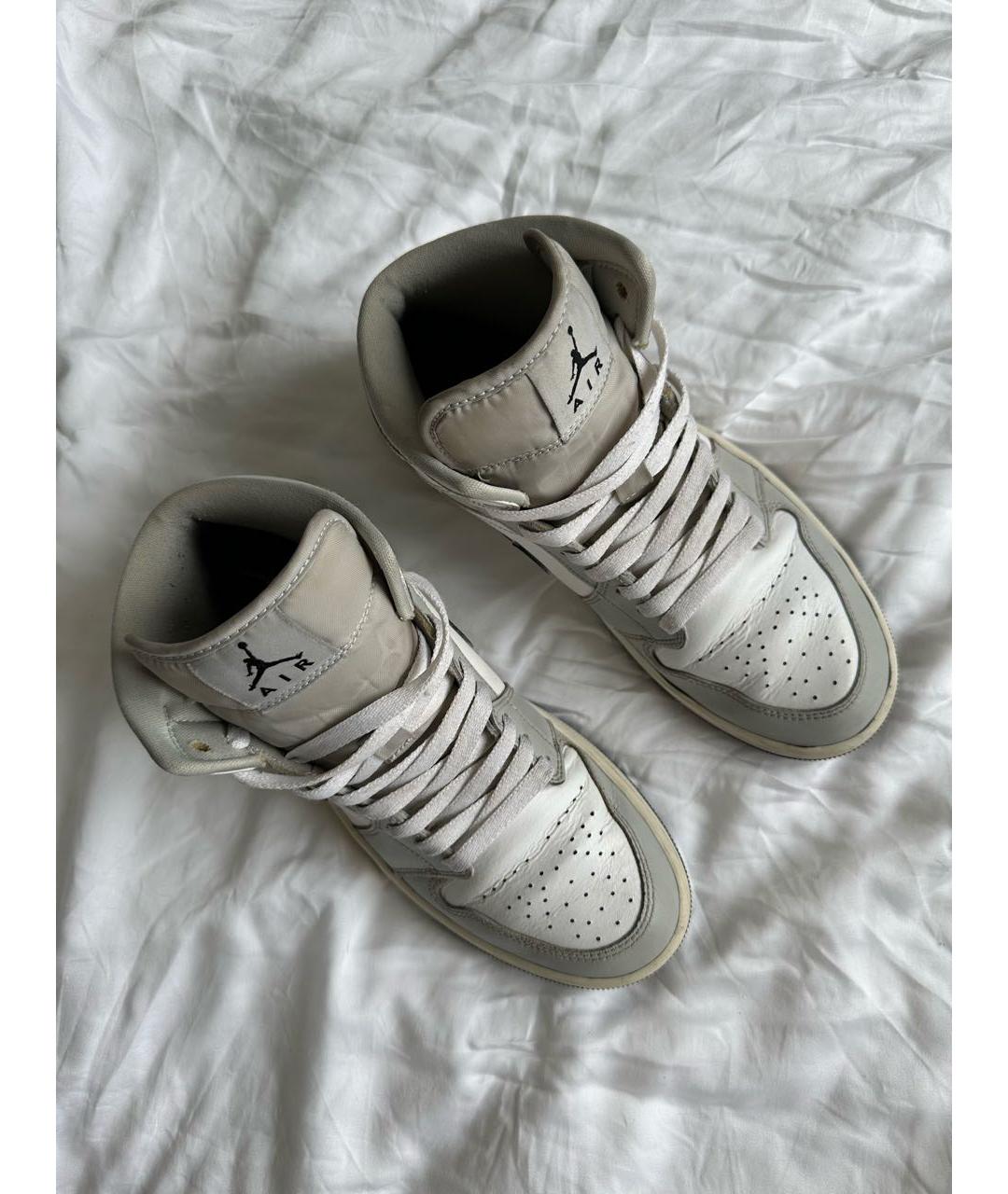 NIKE Серые кожаные кроссовки, фото 2