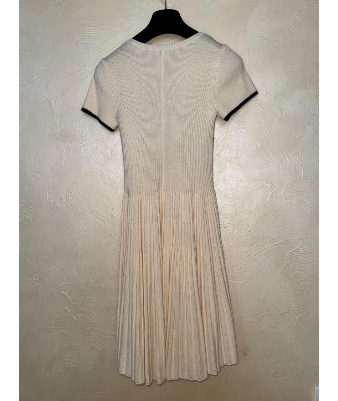 RED VALENTINO Белое шерстяное повседневное платье, фото 2