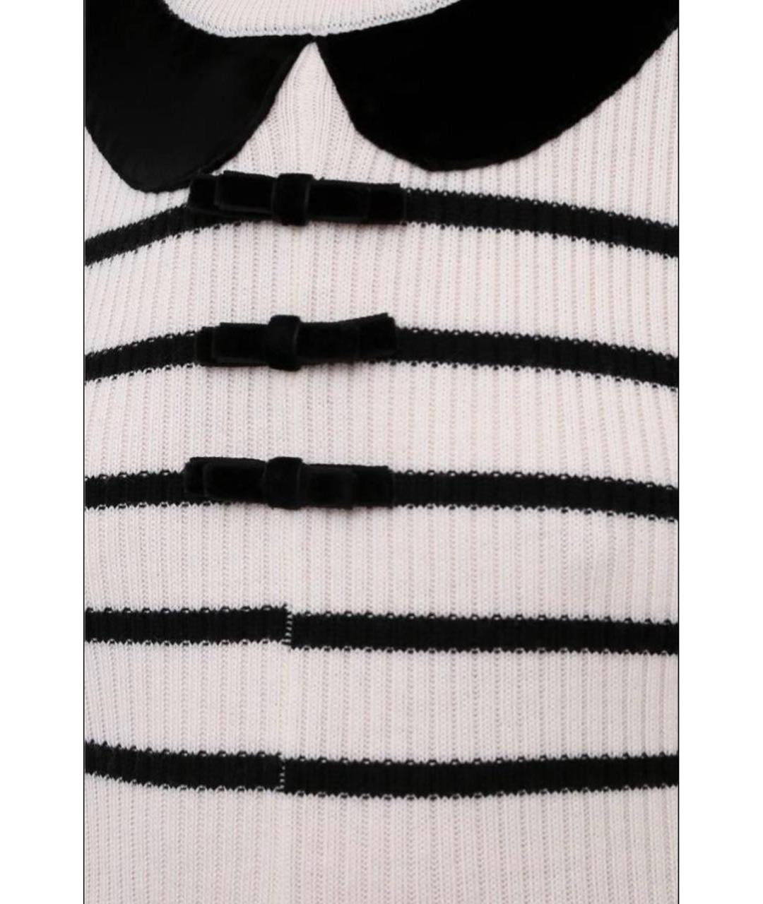 RED VALENTINO Белое шерстяное повседневное платье, фото 4