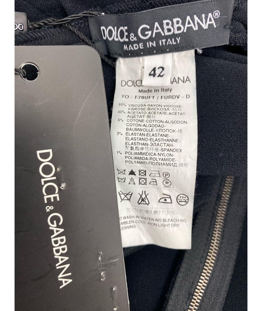 DOLCE&GABBANA Черная вискозная блузы, фото 6