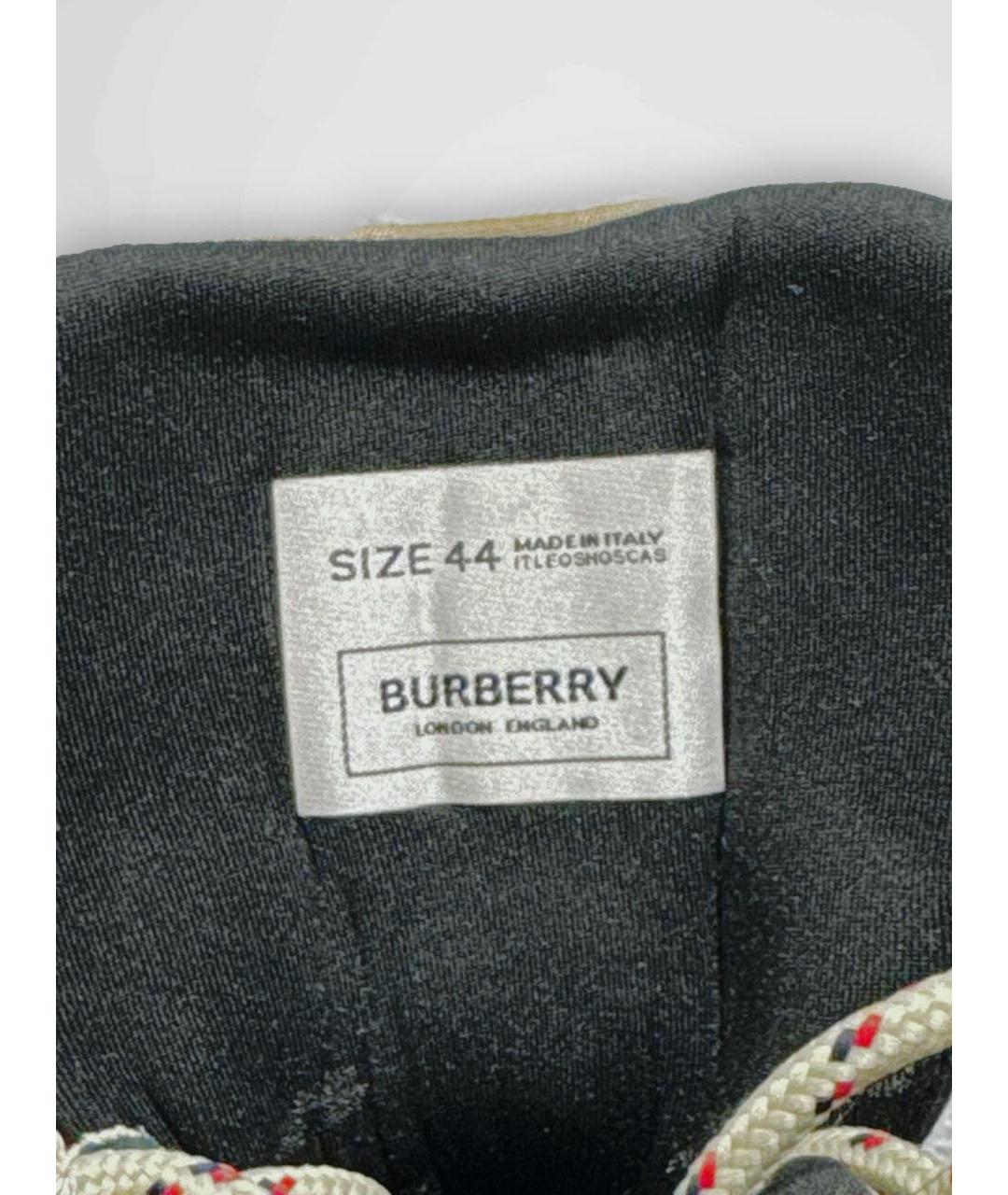BURBERRY Бежевые низкие кроссовки / кеды, фото 5