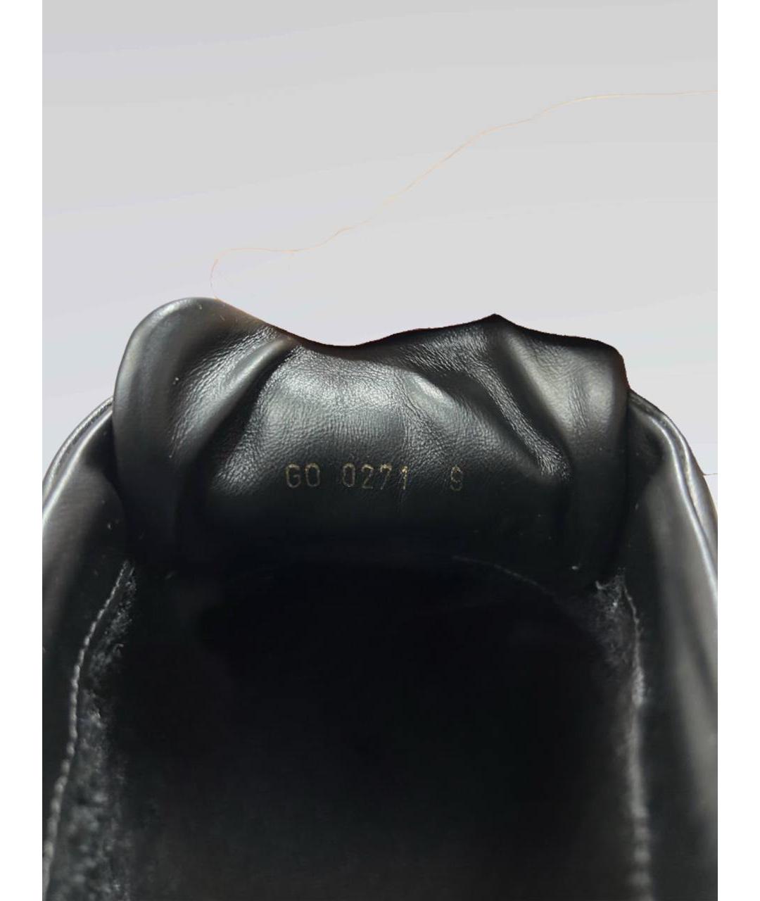 LOUIS VUITTON Черные кожаные низкие кроссовки / кеды, фото 5