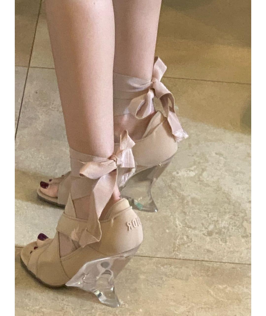 CHRISTIAN DIOR Розовые босоножки, фото 5
