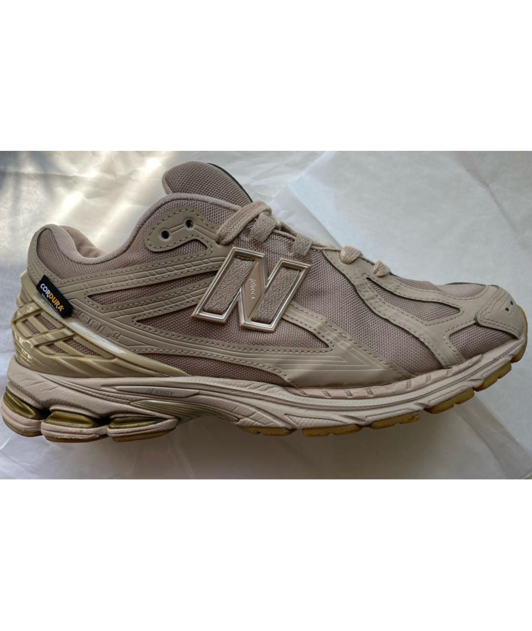 NEW BALANCE Бежевые текстильные низкие кроссовки / кеды, фото 2