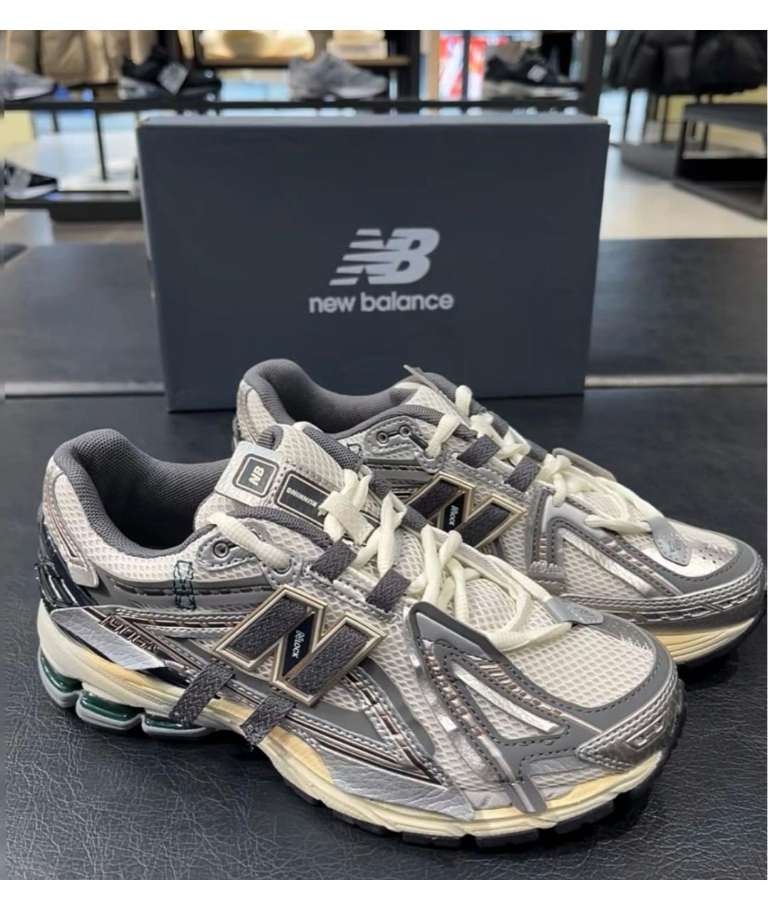 NEW BALANCE Серые текстильные низкие кроссовки / кеды, фото 5