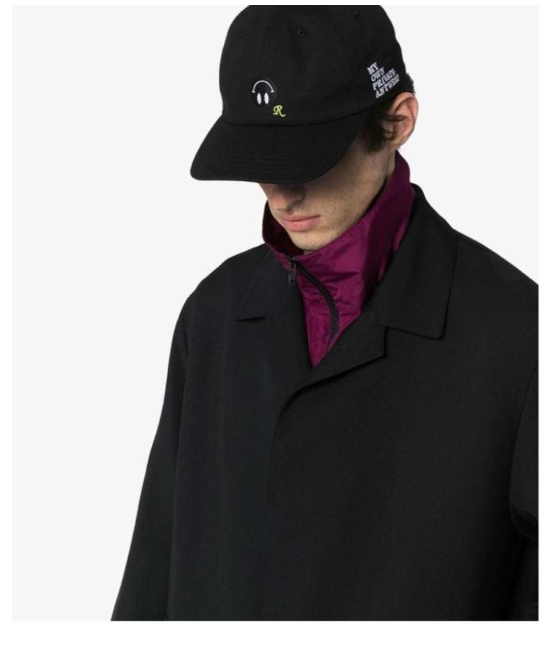 RAF SIMONS Черная хлопковая кепка, фото 5
