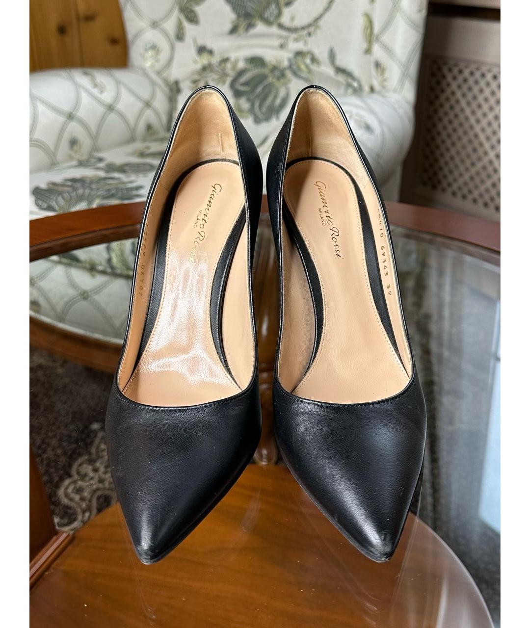 GIANVITO ROSSI Черные кожаные туфли, фото 2
