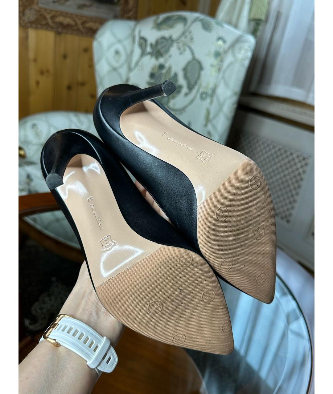 GIANVITO ROSSI Черные кожаные туфли, фото 6