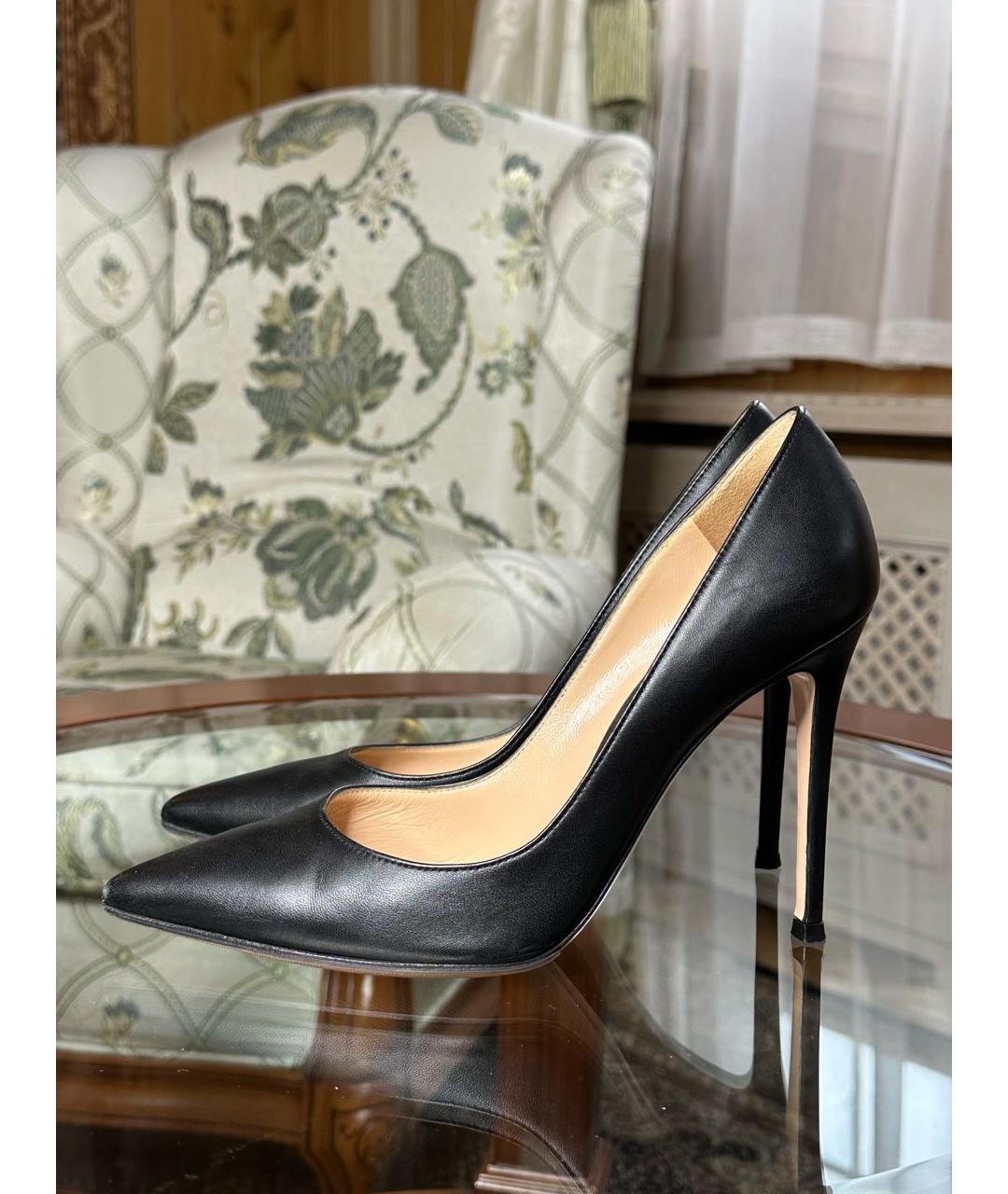 GIANVITO ROSSI Черные кожаные туфли, фото 5