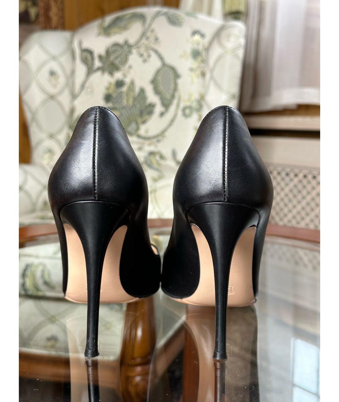 GIANVITO ROSSI Черные кожаные туфли, фото 4