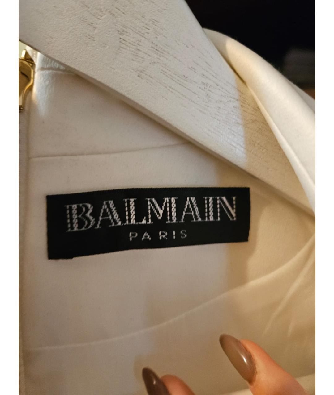 BALMAIN Белый полиэстеровый жакет/пиджак, фото 3