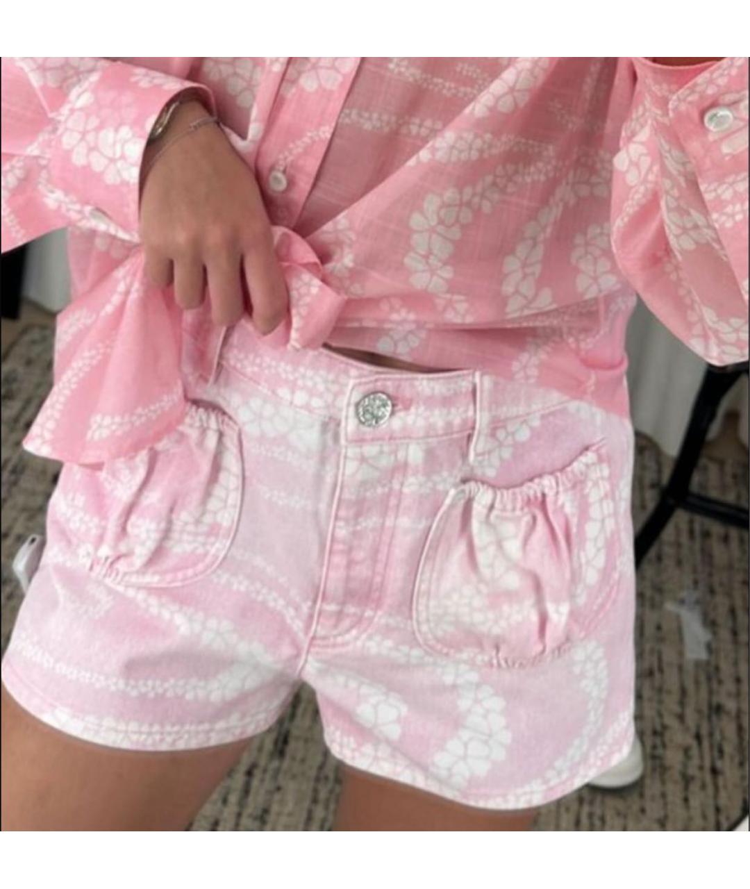 CHANEL Розовые хлопковые шорты, фото 2