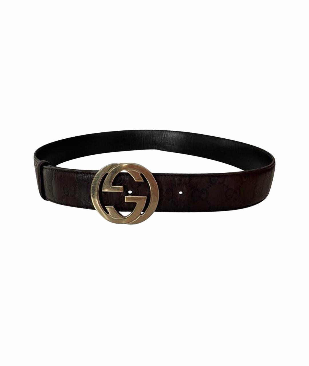 GUCCI Коричневый кожаный ремень, фото 1