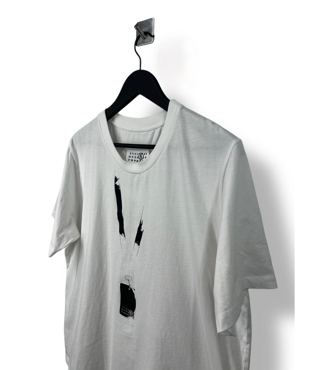 MM6 MAISON MARGIELA Белая хлопковая футболка, фото 2