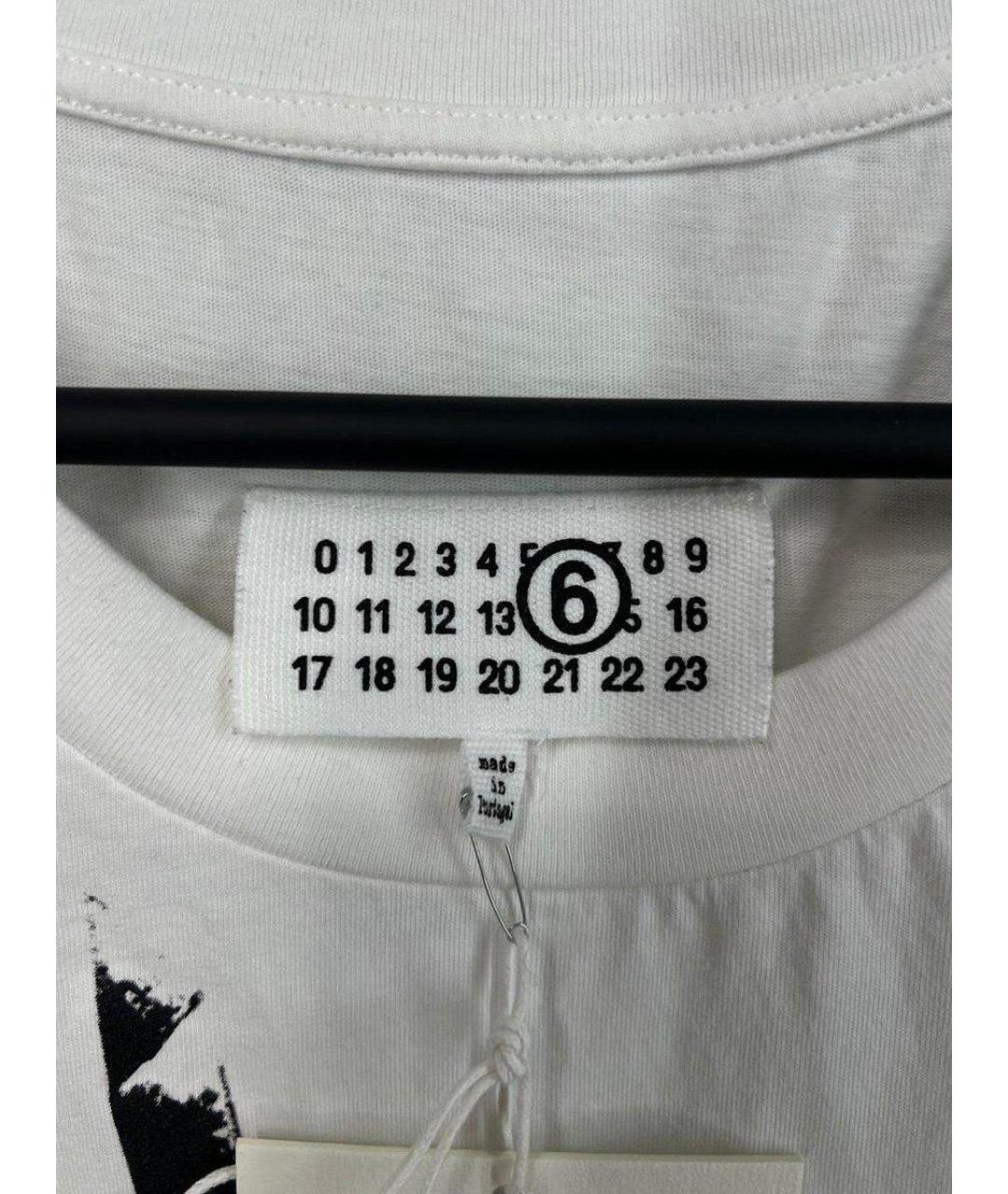 MM6 MAISON MARGIELA Белая хлопковая футболка, фото 4