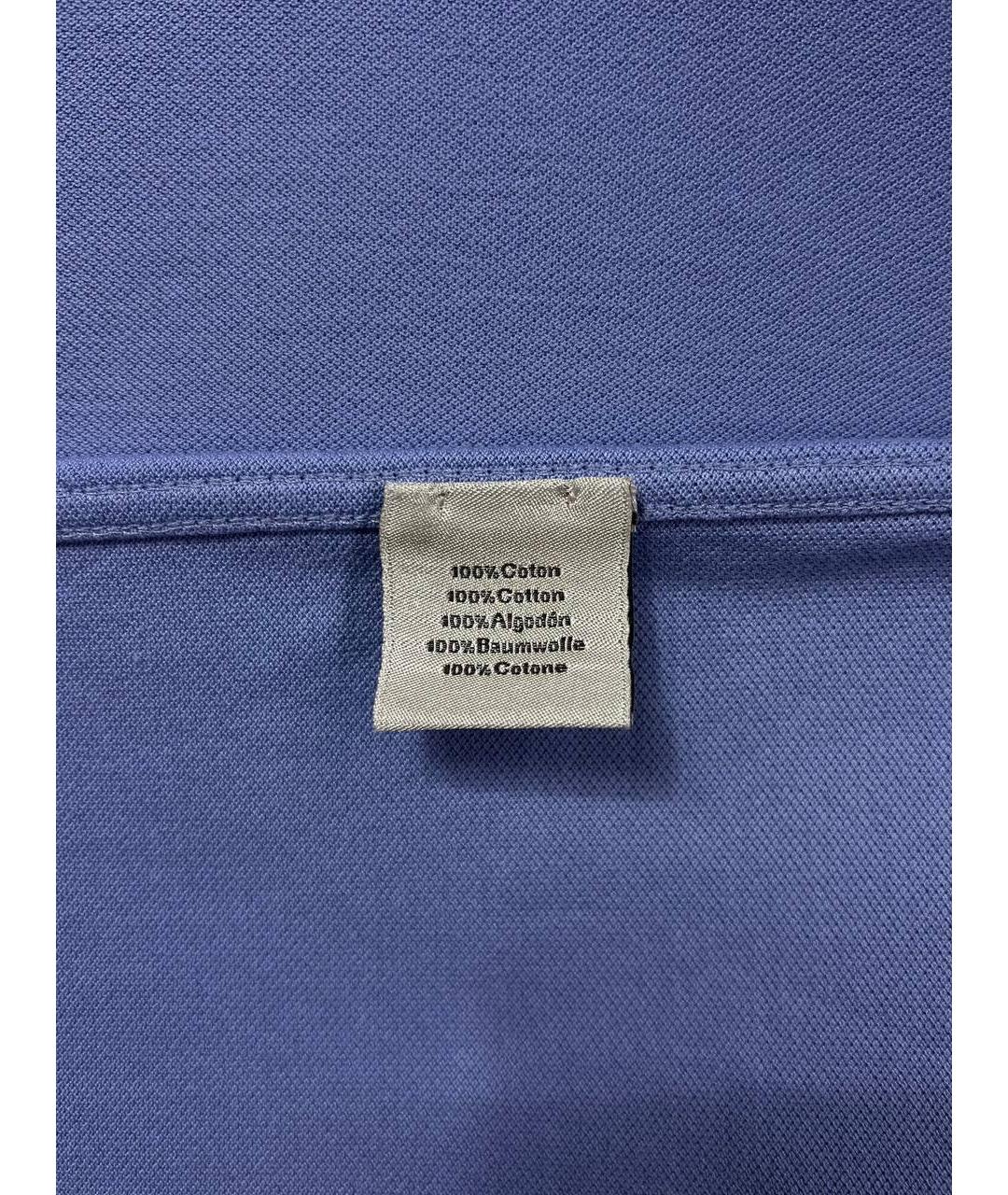 HERMES Голубая хлопковая футболка, фото 5