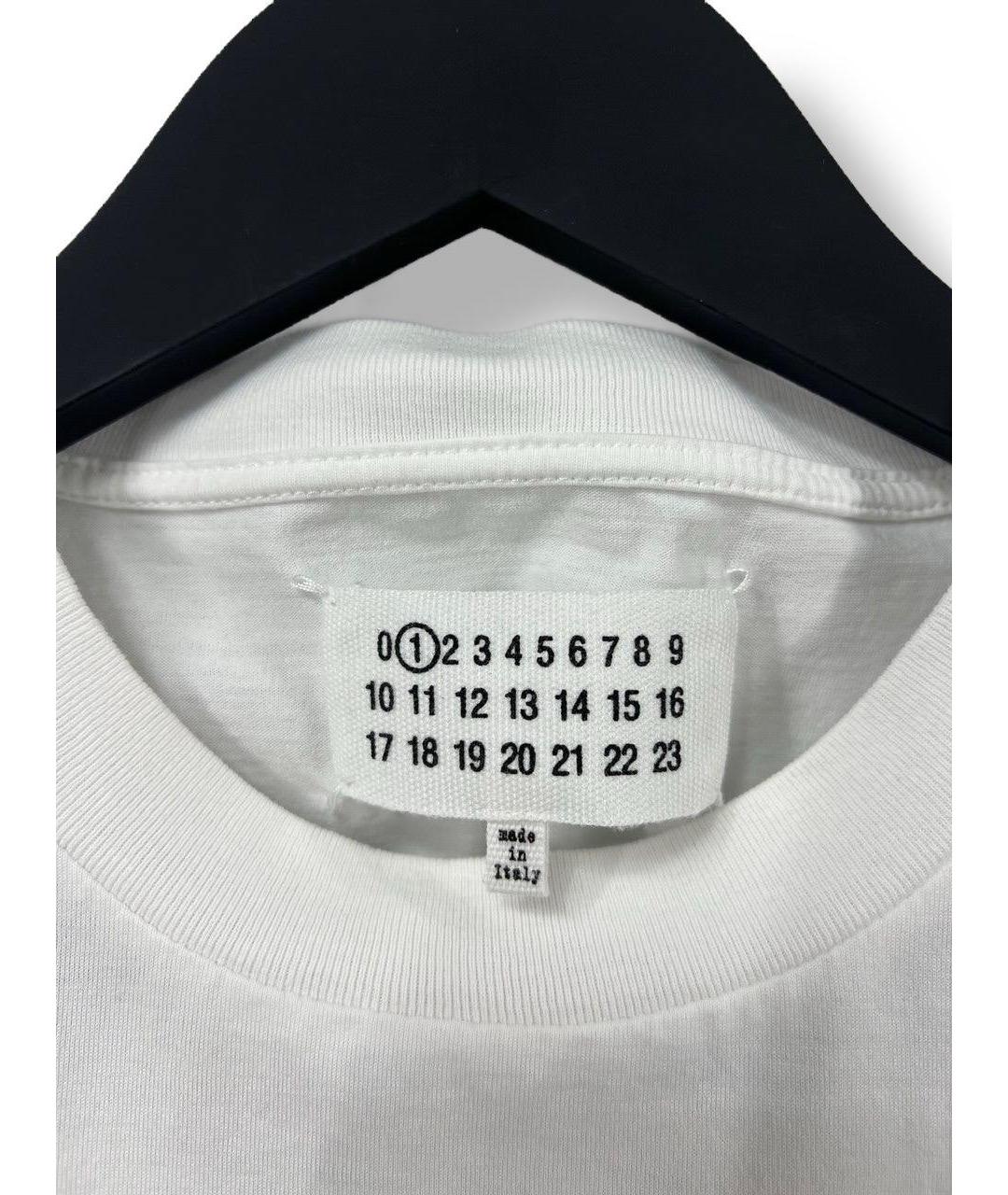 MAISON MARGIELA Белая хлопковая футболка, фото 4