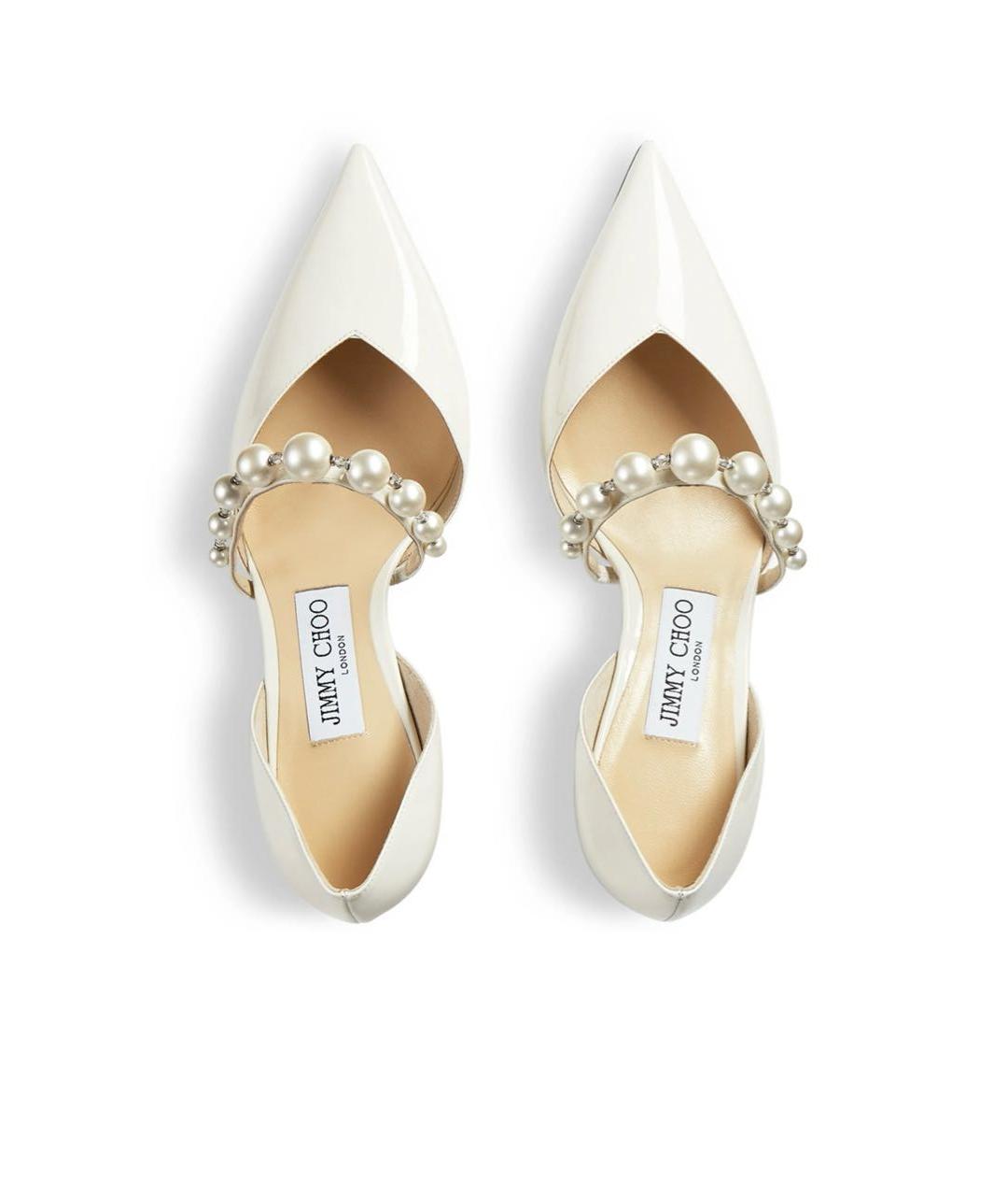 JIMMY CHOO Бежевые туфли из лакированной кожи, фото 2