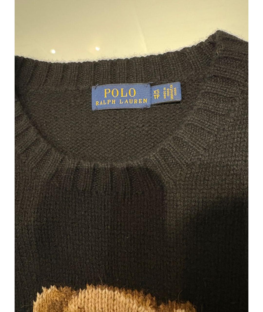POLO RALPH LAUREN Черный шерстяной джемпер / свитер, фото 3
