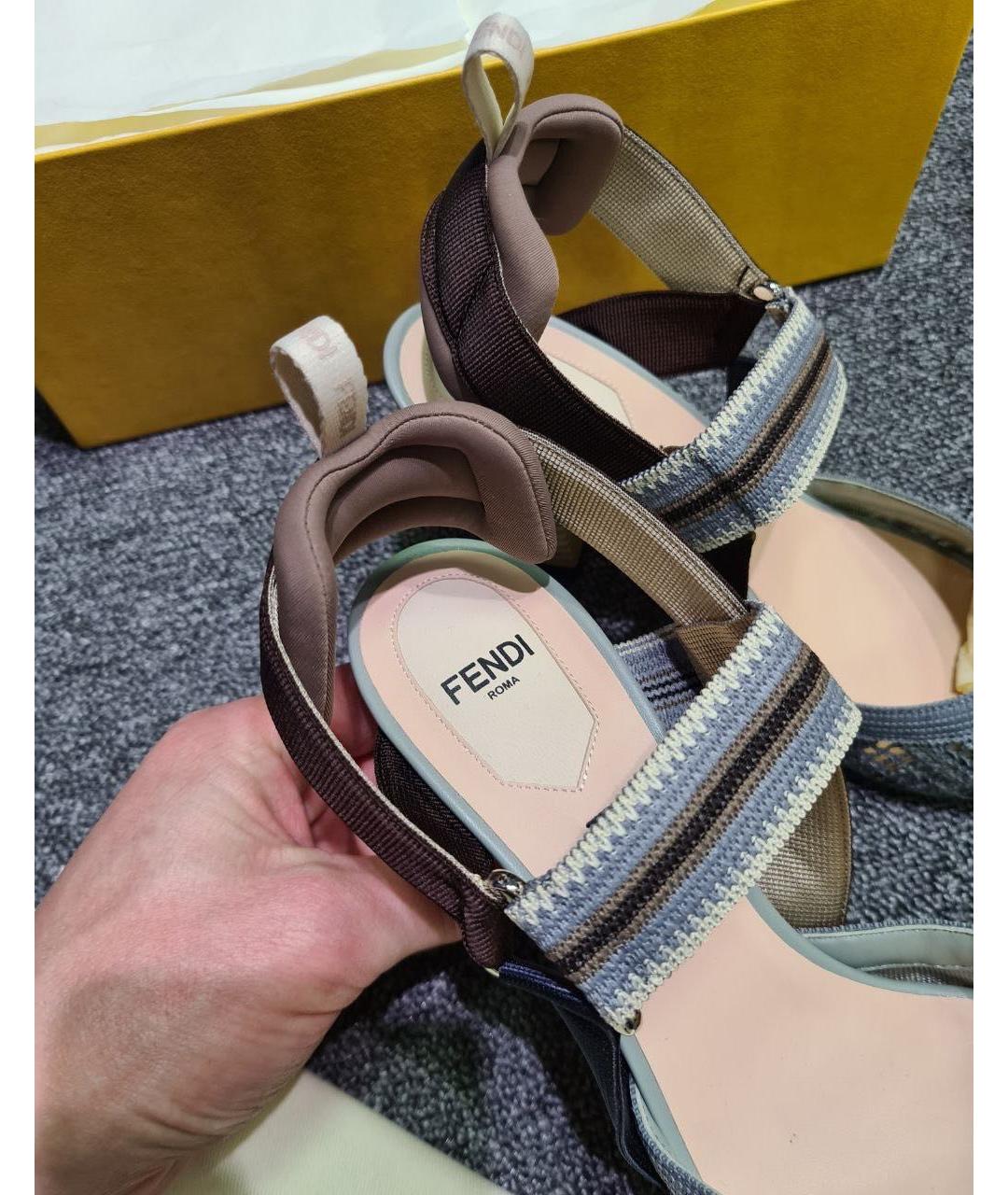 FENDI Мульти текстильные туфли, фото 4