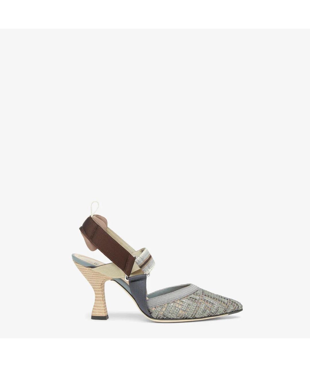 FENDI Мульти текстильные туфли, фото 9