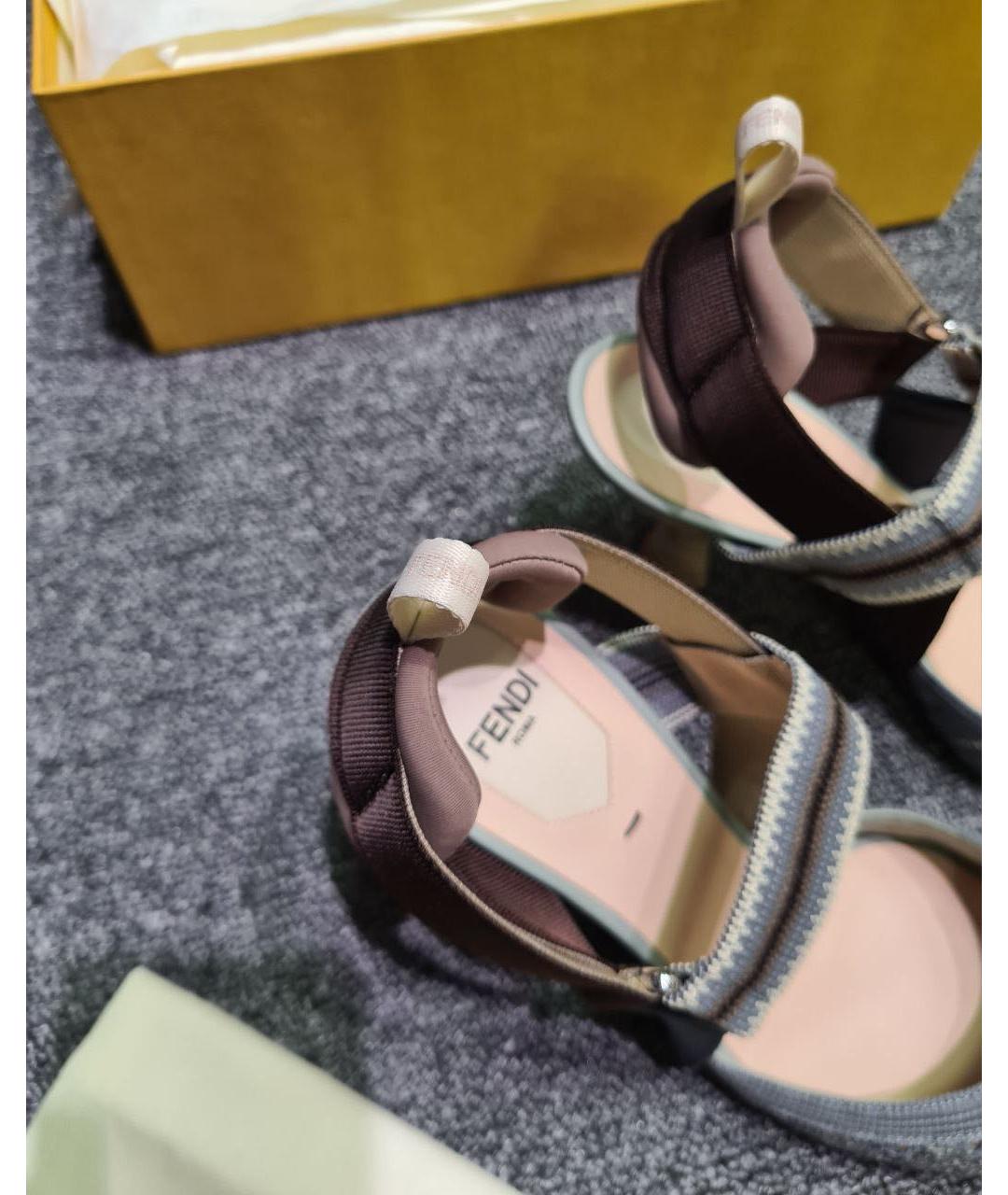 FENDI Мульти текстильные туфли, фото 8