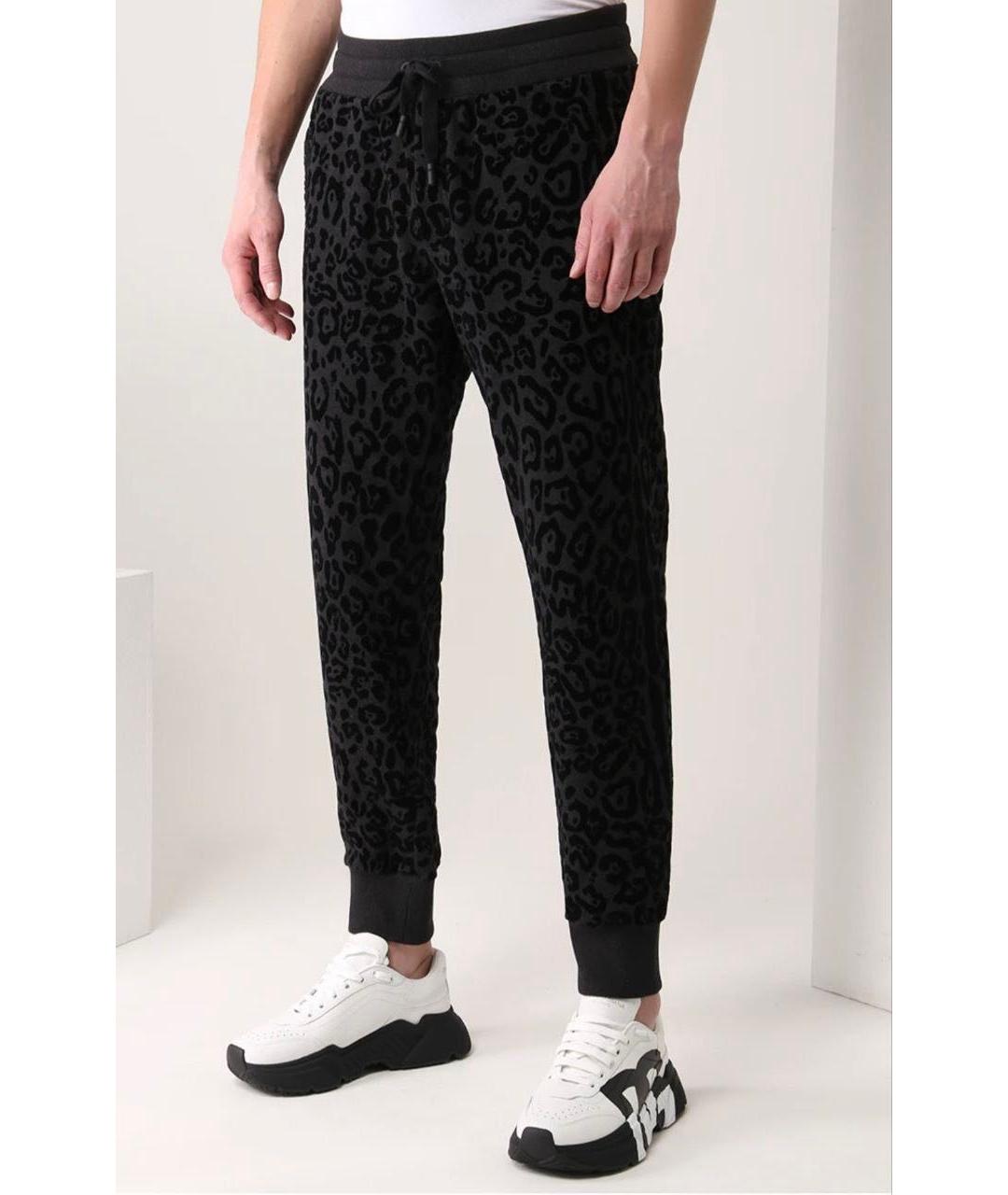 DOLCE&GABBANA Черный хлопковый спортивный костюм, фото 3