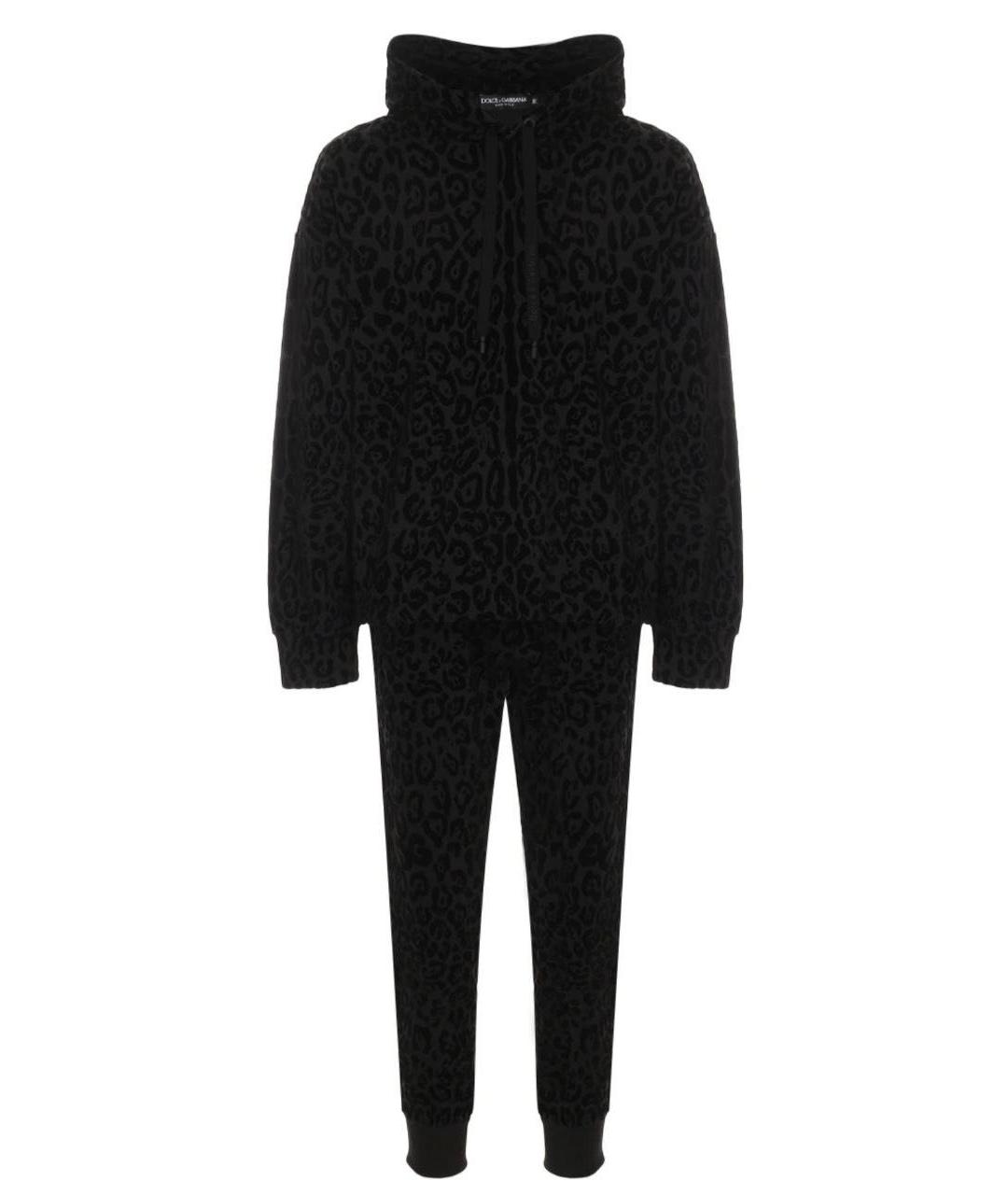 DOLCE&GABBANA Черный хлопковый спортивный костюм, фото 1